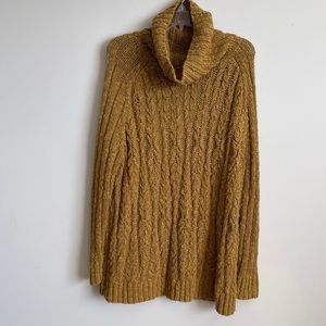 Free People Olive Open Back Crochet Sweater Sz S